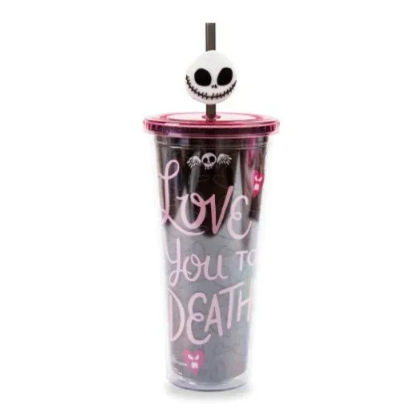 LAST ONE DISNEY THE NIGHTMARE BEFORE CHRISTMAS CARNIVAL CUP WITH LID AND STRAW - Picture 2 of 7